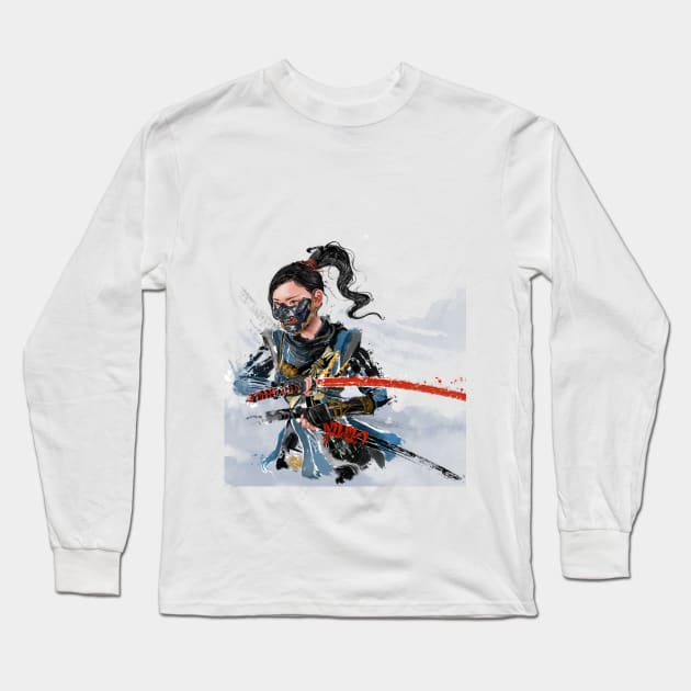 Girl of Tsushima Long Sleeve T-Shirt by nijasumi